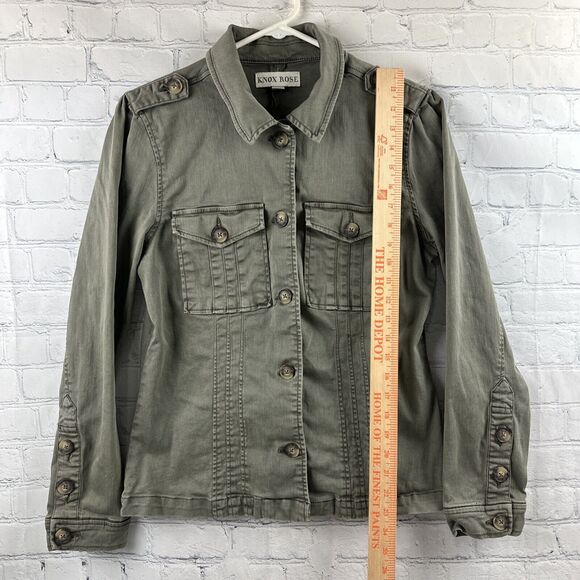 NWT Knox Rose army green utility jacket size small - Picture 3 of 9
